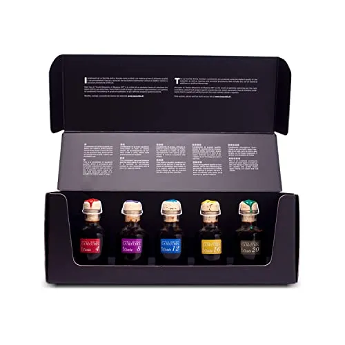 La Secchia - Verkostungsbox mit 5 Sorten Balsamico Essig aus Modena ggA, Mit Verschiedenen Alterungen, 5 Flaschen à 50 ml, Balsamic Vinegar IGP Handgefertigt in Italien