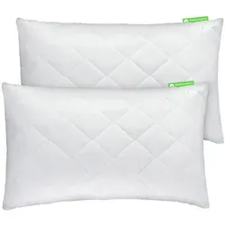 Gentle North Microfaserkissen 2er Set Kissen Komfort in vielen Größen, Füllung: 100% Polyester, Seitschläfer, Rückenschläfer, Seitenschläfer, Comfort, 2-tlg, Reißverschluss für Füllung-waschbar-Made in EU-allergikerfreundlich 50 cm x 70 cm