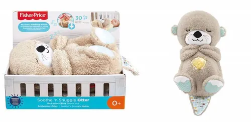Schlummer-Otter - Kuscheltier hellbraun, ideal zum Kuscheln und Trösten für Babys und Kleinkinder