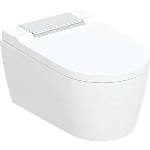 Geberit AquaClean Sela - WC-Komplettanlage mit TurboFlush-Spültechnik, Wandmontage und SoftClosing-Funktion für höchsten Komfort