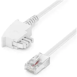 deleyCON 20m TAE Anschlusskabel - Kabel für Routerverbindungen, ideal für DSL, ADSL und VDSL mit bis zu 100Mbit/s. Flexibles Flachkabel mit passgenauen Anschlüssen, perfekt für eine einfache Installation.