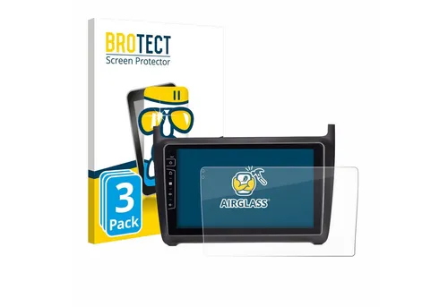BROTECT Displayschutzglas Folie für Dynavin D9-69H Premium Flex 9", 3 Stück, Schutzfolie Glas Panzer Display Schutz klar