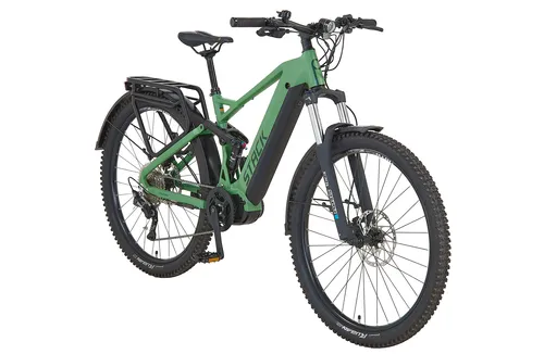 E-Bike PROPHETE "Stack 5.0" Gr. 48 - Kraftvolles Pedelec für Abenteuer - E-Bike, 29 Zoll, 250 W Mittelmotor, 220 km Reichweite, optimal für Stadt und Gelände, mit voll einstellbarer Federung und Sicherheitsbeleuchtung.