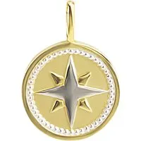Orolino Anhänger 375 Gold zweifarbig mit Windrosen-Motiv - Eleganter Orolino Damen-Anhänger aus 375 Gold, zweifarbig gestaltet mit einem ansprechenden Windrosen-Motiv. Perfekt für jeden Anlass und ein stilvolles Accessoire.
