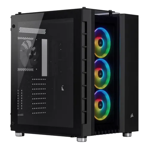 Corsair Crystal Series 680X RGB Hohem Luftdurchsatz Gehärtetem Glas ATX Smart Gaming Gehäuse, RGB LED, Schwarz