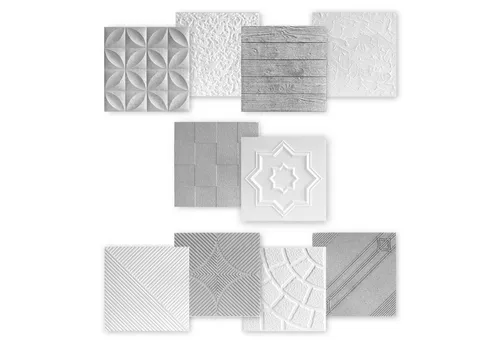 marbet design 3D Wandpaneel, (3D Wandpaneele Styropor Paneele Betonoptik 50x50cm Wandverkleidung (5m) Gaminghintergrund Wandtattoo Heimwerker)