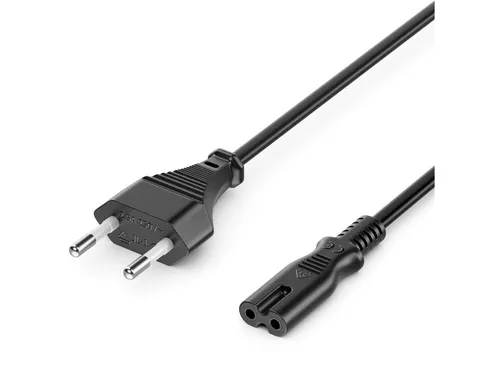 deleyCON deleyCON 5m Netzkabel Stromkabel Eurostecker - C7 Buchse Stromkabel