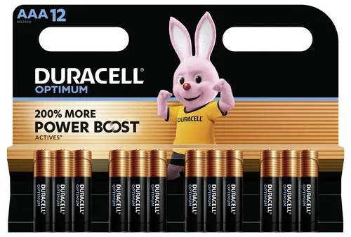 Duracell Optimum Micro (AAA)-Batterie Alkali-Mangan 1.5V 12St.