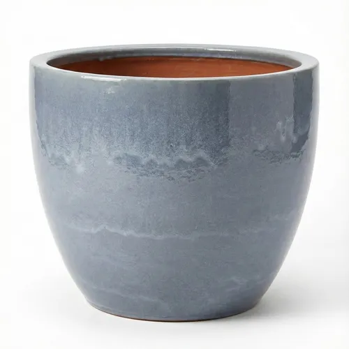 Teramico Pflanzgefäß Keramik Egg Pot Antik Grau 29cm – Frostfest & Elegantes Design - Hochwertiger Blumentopf aus glasiertem Keramik für Innen- und Außenbereich. Ideal für eine Vielzahl von Pflanzen und frostfest, bietet er eine stilvolle Ergänzung für Ihren Garten oder Balkon.