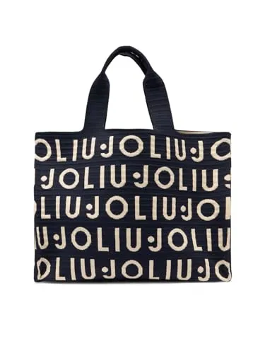 Liu Jo Soft L Handtasche - Damen - Dunkelblau - Elegante Liu Jo Soft L Handtasche aus hochwertigem Canvas, ideal für den täglichen Gebrauch und stilvolle Auftritte. Geräumig und praktisch für alle Essentials.