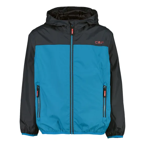 CMP Kinderjacke mit Regenkapuze Donau, Größe 128 - Regenjacke für Kinder, wind- und wasserdicht mit WP 5.000, ideal für Outdoor-Aktivitäten. Praktisch faltbar und verstaut in eigener Tasche.
