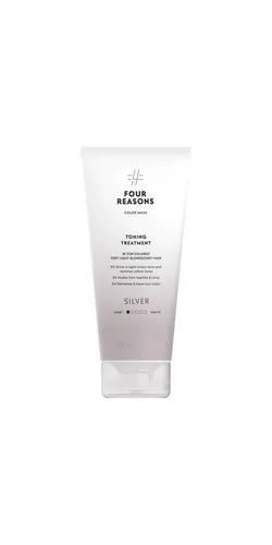 Four Reasons Color Mask Toning Treatment Silver 200ml - Haarkuren, hochwertige Tönungspflege für strahlendes, silbernes Haar mit pflegenden Inhaltsstoffen für geschmeidigen Glanz.