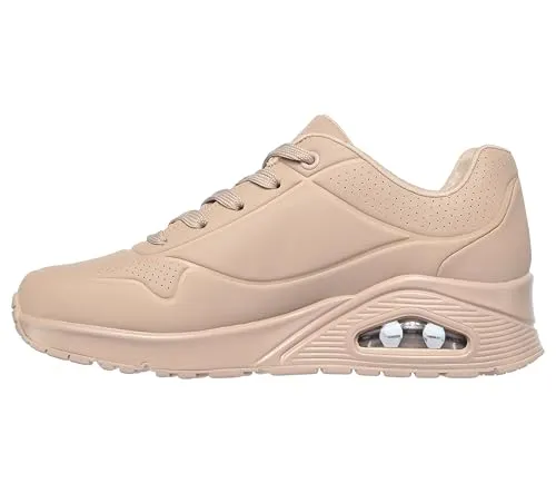 Skechers Damen Uno Stand on Air Sneakers, Sand Durabuck, 38 EU - Damen-Sneaker mit atmungsaktivem Durabuck-Obermaterial und extra gepolsterter Sohle für maximalen Komfort den ganzen Tag.