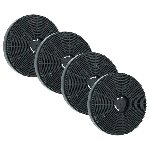 vhbw 4x Aktivkohlefilter kompatibel mit Klarstein Limelight 10034975, 10034976, 10034977, 10034978, 10041132 Dunstabzugshaube - 16 cm