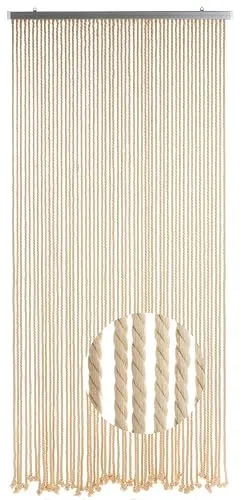 Kobolo Türvorhang Seilvorhang MARITIM 54 Stränge - Raumteiler-Vorhänge mit halbtransparentem Design, idealer Sichtschutz und abweisend gegen Insekten, inklusive verschiebbarer Ösen für einfache Montage.