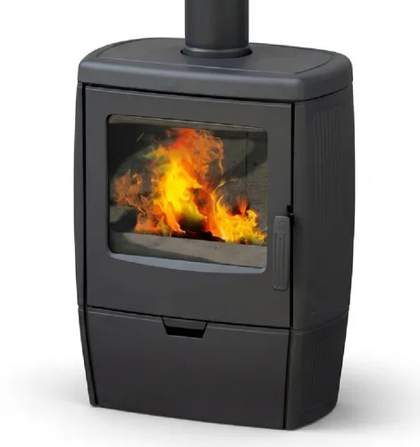 Gusskaminofen Plamen Alberto, schwarz, raumluftunabhängig - 8,6 kW - Kaminöfen: Effizienter Gusskaminofen mit 8,6 kW Nennwärmeleistung, ideal für Innenräume und umweltfreundlich durch Ecodesign-Zertifizierung.