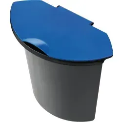 helit Abfalleinsatz the collector mit Deckel, 6 Liter Farbe: schwarz/blau