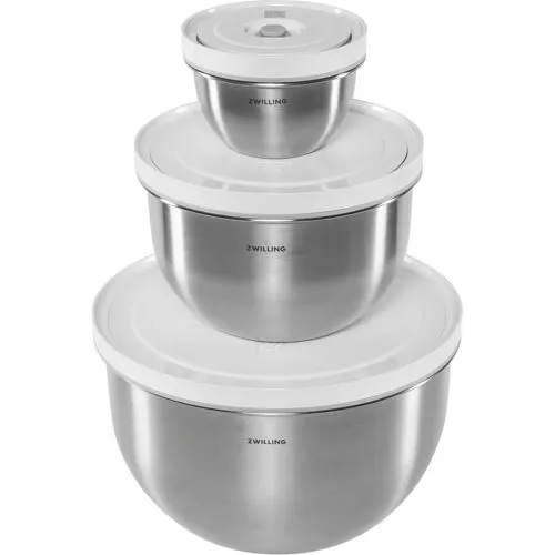 Zwilling 6tlg. Fresh & Save Bowls Vakuumschüssel Set - Frischhalten leicht gemacht - Vorratsbehälter Set für Lebensmittelaufbewahrung, mit Vakuumfunktion für längere Frische und weniger Abfall.