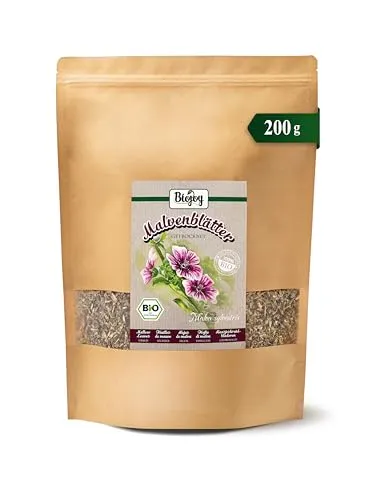 Biojoy BIO-Malvenblätter Tee (200 g), getrocknet und geschnitten, Malventee (Malva sylvestris)