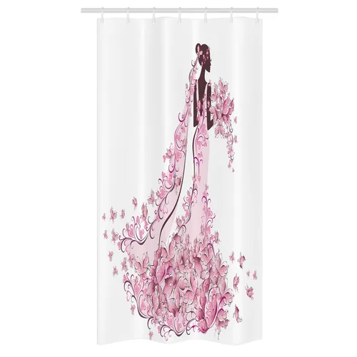 Hochzeit Schmaler Duschvorhang Floral-Brautkleid