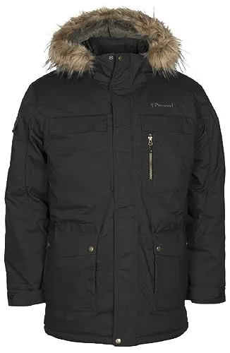 Pinewood 5246 Finnveden Winter Parka Herren Black (400) XL - Winddichter und wasserabweisender Winterparka mit abnehmbarer Kunstfellkapuze. Praktische Handwärmetaschen und verstellbare Taille sorgen für optimalen Tragekomfort in der kalten Jahreszeit.