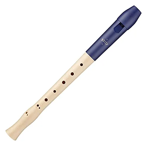 Moeck Blockflöte 1023 Flauto 1 Plus Barock Blau - 2-teilige C-Sopran Blockflöte aus Kunststoff/Ahorn, mit barocker Griffweise und Doppellöchern für c/cis und d/dis, ideal für Einsteiger und Fortgeschrittene, Made in Germany.
