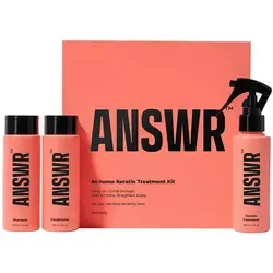 ANSWR At-home Keratin Treatment Kit - Set für zu Hause mit 100 % veganem Keratin. Erleben Sie bis zu 3 Monate glatt und kräuselfrei - ideal für alle Haartypen und reduziert die Föhnzeit um die Hälfte!