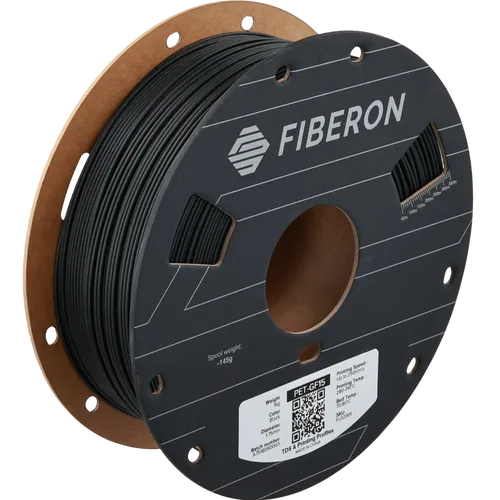 FiberonTM PET-GF15 Schwarz - 1,75 mm Filament - Hochwertiges 3D-Druck Filament aus PET-GF15 mit verstärkten Glasfasern für hohe Biegefestigkeit und Temperaturbeständigkeit. Ideal für funktionale Teile und präzise Anwendungen.