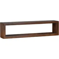 Wandregal Tamesi 80cm Massivholz Teak - Regal aus massivem Teakholz, modern und elegant. Die lebhafte Maserung verleiht jedem Raum Charakter und lässt sich ideal mit anderen Regalen kombinieren.