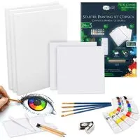 Artina Kreativset Corsica, 24tlg Zeichen- & Acrylmalset - Kreativkästen für Kinder ab 5 Jahren, ideal zum Entfalten der künstlerischen Talente und fördert die Kreativität.