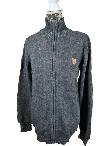 Indicode Strickjacke IDAndy Cardigan mit Stehkragen - Stylischer Cardigan für Herren aus wärmendem Grobstrick, ideal für entspannte Freizeit-Looks und Lagenlooks in der Übergangszeit.