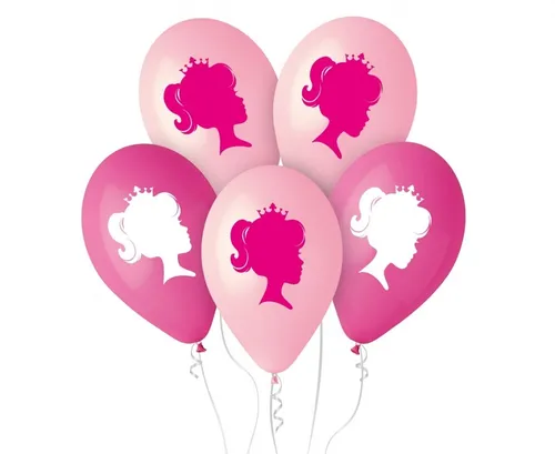 Balon premium 12" My Pink w koronie Party GODAN G110/MWK GODA 8021886345247