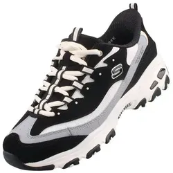 Skechers Damen Sneaker D´Lites Smooth Nostalgia Black/Natural EU 41 - Damen-Sneaker mit Memory-Foam und feuchtigkeitsabsorbierendem Innenfutter für optimalen Komfort und ein lässiges Design.