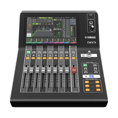 Yamaha DM3 B-Stock 16-Kanal Digital Mixer - Mischpulte; B-Stock Yamaha DM3 mit 16 Kanälen, 9" Multi-Touchscreen und umfangreichen Anschlussmöglichkeiten für professionelle Anwendungen.