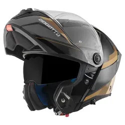 Bogotto FF404 Ezion Klapphelm, schwarz-braun, Größe S für Männer - Hochwertiger Klapphelm für Männer mit ECE 22.06-Zertifizierung. Robuste HIRP-Schale und P/J Homologation sorgen für Sicherheit und Komfort auf jeder Fahrt.