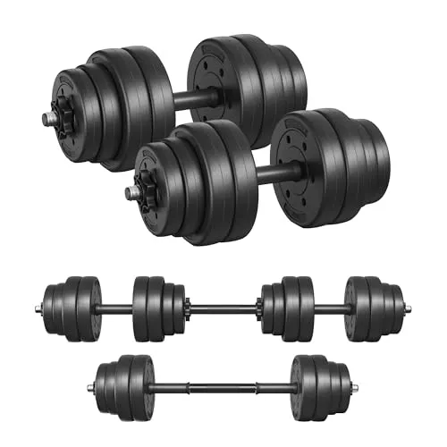 SONGMICS 2-in-1-Hanteln, Hantelset 30 kg - Hanteln für effektives Fitnesstraining, inkl. Zubehör für individuelle Gewichtsverstellung und rutschfester Halt – ideal für Zuhause oder im Fitnessstudio.