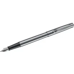 Diplomat d10057495 Hochwertiger Stift - Füller aus Edelstahl mit feiner Stahlfeder für präzises Schreiben, ideal für Büro und Alltag.