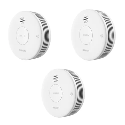 SIEMENS - Siemens Delta Reflex Rauchmelder - Komplettset 3X 5TC1292-8 Siemens Rauchmelder, mit 10 Jahresbatterie, Weiß