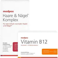 medpex Haar & Nägel & medpex Vitamin B12 120+100 St