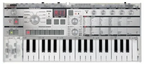 Korg microKORG Crystal Synthesizer - Synthesizer & Soundmodule mit Analog Modeling, integriertem Vocoder und 37 anschlagdynamischen Minitasten. Ideal für mobile Musiker und Klangexperimente.