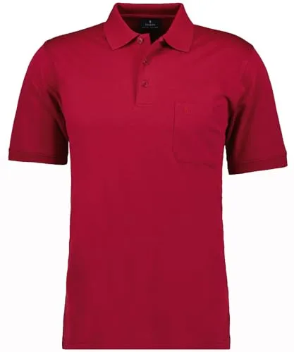 RAGMAN Herren Kurzarm Softknit Poloshirt in Beere, X-Large - Poloshirt für Herren aus weichem Softknit-Material, ideal für lässige Anlässe. Pflegeleicht und angenehm zu tragen.