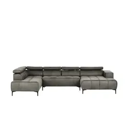 Twist Wohnlandschaft  Caro ¦ grau ¦ Maße (cm): B: 350 H: 81 T: 214.0