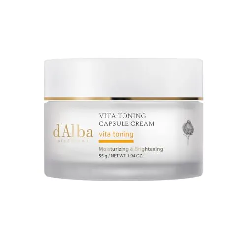 d'Alba Vita Toning Capsule Cream 55 g - d'Alba Vita Toning Capsule Cream, 55 g, Gesichtscreme für Damen, spendet intensiv Feuchtigkeit und sorgt für ein geschmeidiges Hautgefühl. Ideal für die tägliche Pflege und zur Unterstützung der Hautelastizität.