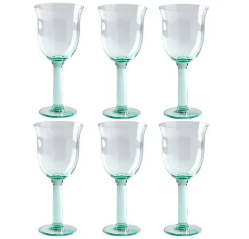 Lambert Rotweinglas Corsica Grün - 6er-Set - Elegante Rotweingläser im 6er-Set, handgefertigt und ideal für besondere Anlässe, bringen Stil und Individualität in Ihre Tischdekoration.