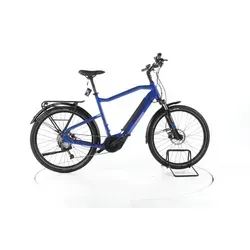 Haibike Trekking 4 E-Bike - gloss matte blue blk - 56 - Refurbished Trekking E-Bike mit 56 cm Rahmen, ideal für Fahrer zwischen 178 und 186 cm. Ausgestattet mit leistungsstarkem Yamaha Akku (500 Wh) und Motor für reibungsloses Fahren. 100 % geprüft, inklusive 2-Jahres-Garantie.