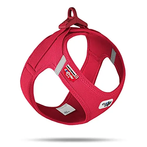Curli Clasp Vest Geschirr Air-Mesh - rot - M - Weiteres Autozubehör mit innovativem Clasp-Verschluss für einhändiges Anleinen, optimales Air-Mesh für hohen Tragekomfort und Cooling-Effekt an heißen Tagen.