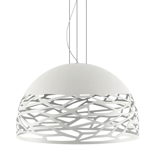Lodes Pendelleuchte KELLY DOME 80cm - Elegante Hängelampe in Weiß - Stilvolle Pendelleuchte für Esstische, mit 4 x E27 Fassung, energieeffizient und ideal für gemütliche Beleuchtung. Perfekt für jeden Wohnraum.