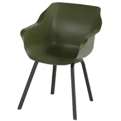Hartman Sophie Element Armchair - Kunststoff moss green - Gartenstuhl im Retro-Design, robust und bequem mit weicher Kissenpolsterung, perfekt für Terrasse und Balkon.
