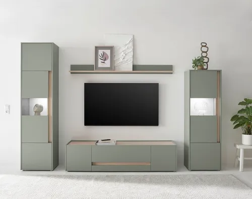 Home affaire Wohnwand City/Giron, modernes Komplettset in vielen Farben - Die Wohnwand »City/Giron« von Home Affaire kombiniert Funktionalität und modernes Design. Mit zwei Vitrinen, einem Lowboard und einem Wandboard bietet sie vielseitige Stauraummöglichkeiten und passt sich perfekt deinem Wohnstil an.