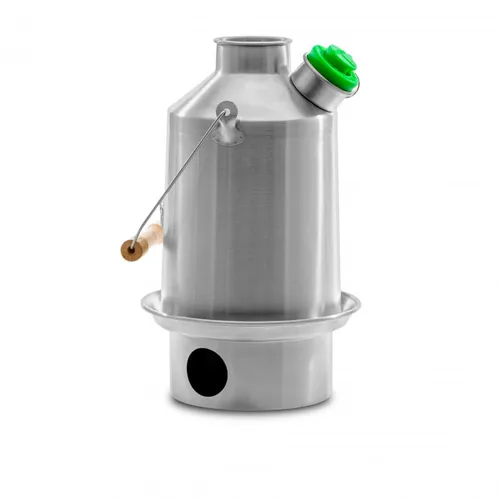 KELLY KETTLE Medium Scout Kettle 1.2 Liter Edelstahl - Wasserkocher aus Edelstahl mit 1.2L Fassungsvermögen, ideal für Outdoor-Abenteuer. Doppeltwandige Konstruktion und Kaminabzug ermöglichen das Erhitzen mit natürlichen Brennstoffen in Minuten.